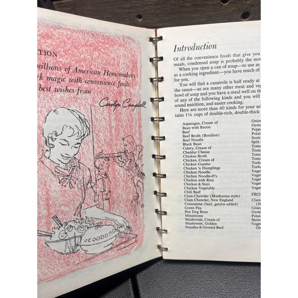 Cooking With Soup, A Campbell‎ Cookbook 1968 Vintage Culinary Spiral Book